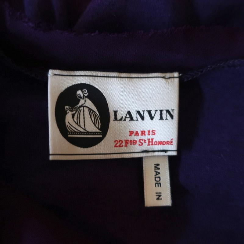 Lanvin Dress Purple Chiffon &amp; Jersey Size Extra Small Short Sleeve Shift available at CelebrityOwned.com img_6