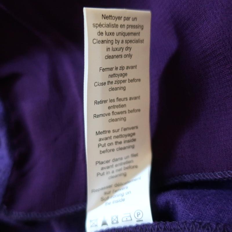 Lanvin Dress Purple Chiffon &amp; Jersey Size Extra Small Short Sleeve Shift available at CelebrityOwned.com img_8