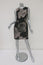 Lanvin Floral Jacquard Sheath Dress Black/Taupe Size 38 Sleeveless Mini