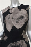 Lanvin Floral Jacquard Sheath Dress Black/Taupe Size 38 Sleeveless Mini available at CelebrityOwned.com img_3