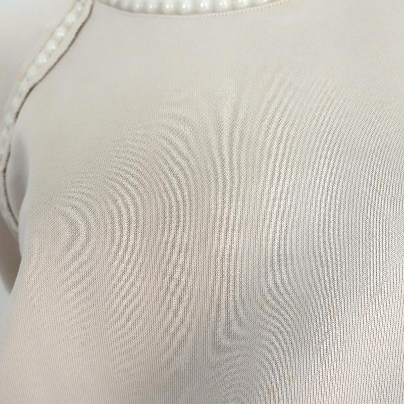 Lanvin Pearl-Trim Sweatshirt Light Beige Cotton Size Small Crewneck Pullover available at CelebrityOwned.com img_2