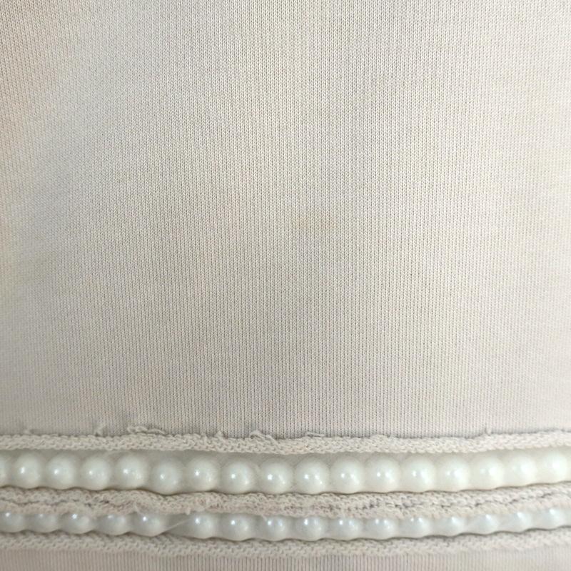 Lanvin Pearl-Trim Sweatshirt Light Beige Cotton Size Small Crewneck Pullover available at CelebrityOwned.com img_4