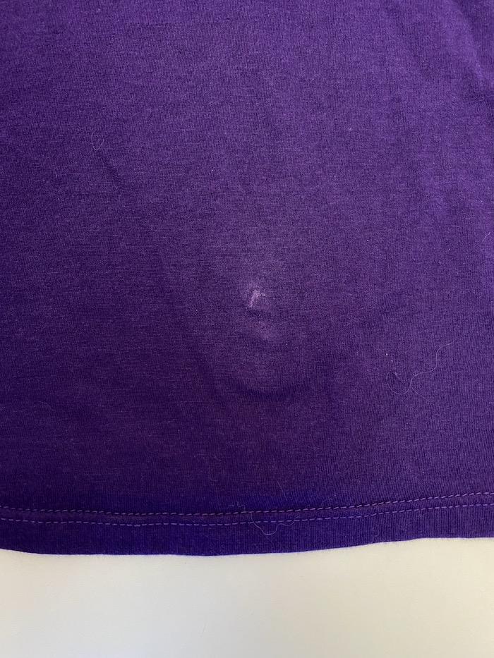 Lanvin Tee Purple Chiffon-Trim Cotton Jersey Size Small Short Sleeve Top available at CelebrityOwned.com img_7