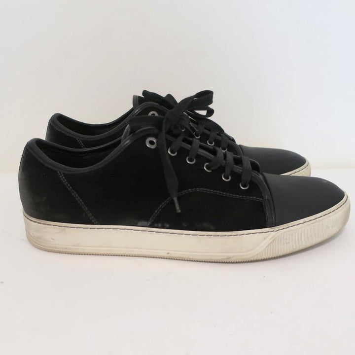 Lanvin Velvet Cap Toe Low Top Sneakers Black Size 11 available at CelebrityOwned.com img_3