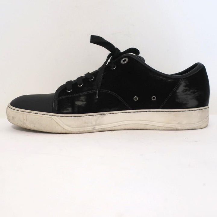 Lanvin Velvet Cap Toe Low Top Sneakers Black Size 11 available at CelebrityOwned.com img_7