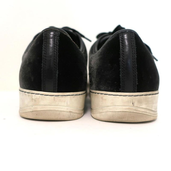 Lanvin Velvet Cap Toe Low Top Sneakers Black Size 11 available at CelebrityOwned.com img_8