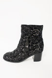 Laurence Dacade Babacar Sequin Boots Black Size 38.5 Double Buckle Mid-Heel NEW available at CelebrityOwned.com img_1