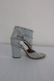 Laurence Dacade Denim Studded/Spiked Booty Heel Sz 36 available at CelebrityOwned.com img_5