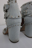 Laurence Dacade Denim Studded/Spiked Booty Heel Sz 36 available at CelebrityOwned.com img_8