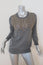 Lela Rose Sweater Gray Beaded & Crystal-Embellished Wool Pullover Size Large