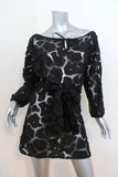 Letarte Lace Long Sleeve Cover-Up Dress Black Size Extra Small NEW available at CelebrityOwned.com img_1