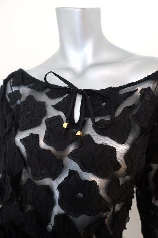 Letarte Lace Long Sleeve Cover-Up Dress Black Size Extra Small NEW available at CelebrityOwned.com img_3