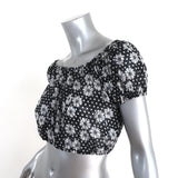 Lisa Marie Fernandez Crop Top Leandra Black Floral & Dot Print Cotton Size I available at CelebrityOwned.com img_3