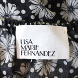 Lisa Marie Fernandez Crop Top Leandra Black Floral & Dot Print Cotton Size I available at CelebrityOwned.com img_7