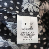 Lisa Marie Fernandez Crop Top Leandra Black Floral & Dot Print Cotton Size I available at CelebrityOwned.com img_8