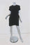 Lisa Perry Silk Crepe Flyaway Dress Black Size Extra Small Short Sleeve Mini NEW