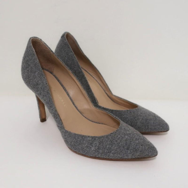 Loeffler Randall Pumps Pari Gray Wool Felt Size Pointed Toe