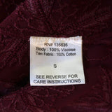 Love Sam Anthropologie Tassel Top Burgundy Embroidered Viscose Blouse Size Small available at CelebrityOwned.com img_7