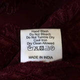 Love Sam Anthropologie Tassel Top Burgundy Embroidered Viscose Blouse Size Small available at CelebrityOwned.com img_8