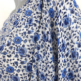 LoveShackFancy Blouse Nellie Blue Floral Print Silk Size Medium Long Sleeve Top available at CelebrityOwned.com img_3