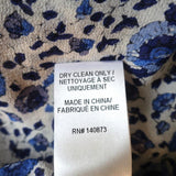 LoveShackFancy Blouse Nellie Blue Floral Print Silk Size Medium Long Sleeve Top available at CelebrityOwned.com img_8