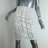 Lover Pencil Skirt Poppy White Macrame Lace Size US 4 available at CelebrityOwned.com img_1