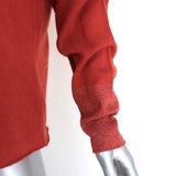 Lucien Pellat-Finet Cashmere Sweater Terracotta Metallic-Trim Size Medium available at CelebrityOwned.com img_2