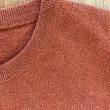 Lucien Pellat-Finet Cashmere Sweater Terracotta Metallic-Trim Size Medium available at CelebrityOwned.com img_7