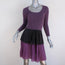 M Missoni Dress Purple Ribbed Knit Size 36 Tiered Pleated Hem