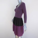 M Missoni Dress Purple Ribbed Knit Size 36 Tiered Pleated Hem available at CelebrityOwned.com img_2