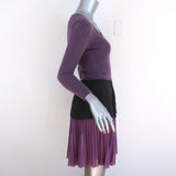 M Missoni Dress Purple Ribbed Knit Size 36 Tiered Pleated Hem available at CelebrityOwned.com img_4