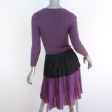 M Missoni Dress Purple Ribbed Knit Size 36 Tiered Pleated Hem available at CelebrityOwned.com img_5