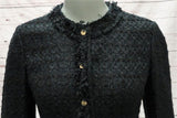 M Missoni Fringed Tweed Jacket Black Cotton Blend Size 38 US 2 available at CelebrityOwned.com img_3