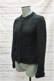M Missoni Fringed Tweed Jacket Black Cotton Blend Size 38 US 2 available at CelebrityOwned.com img_4