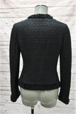 M Missoni Fringed Tweed Jacket Black Cotton Blend Size 38 US 2 available at CelebrityOwned.com img_5