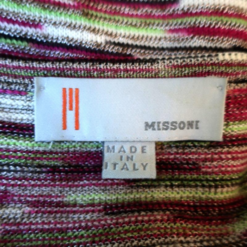 M Missoni Space Dye Cardigan Multicolor Wool-Blend Size 42 Crewneck Sweater available at CelebrityOwned.com img_10