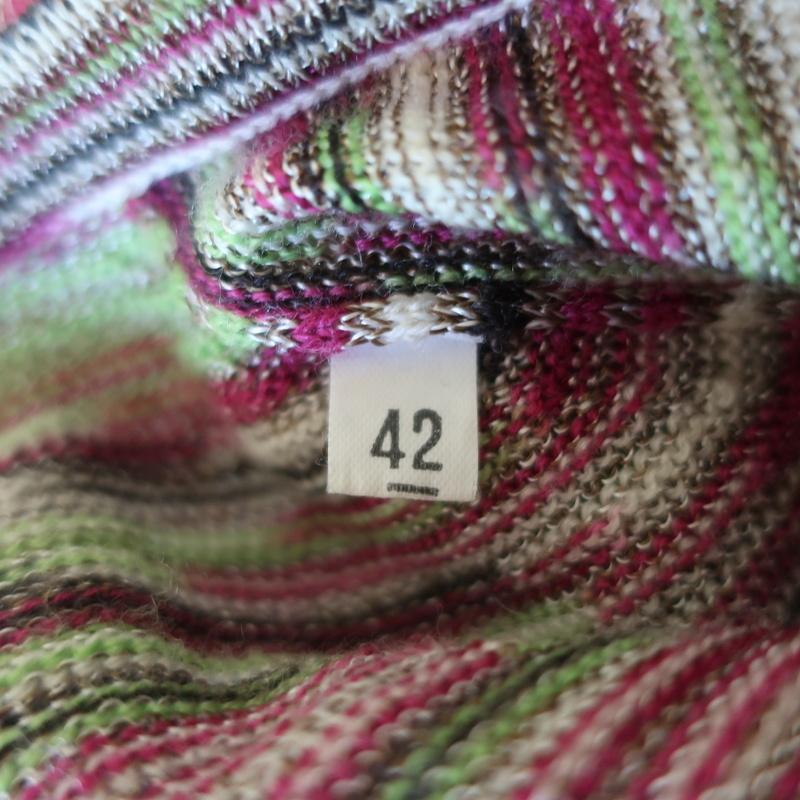 M Missoni Space Dye Cardigan Multicolor Wool-Blend Size 42 Crewneck Sweater available at CelebrityOwned.com img_11