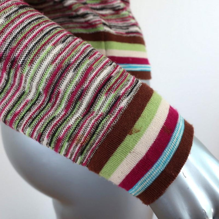 M Missoni Space Dye Cardigan Multicolor Wool-Blend Size 42 Crewneck Sweater available at CelebrityOwned.com img_6