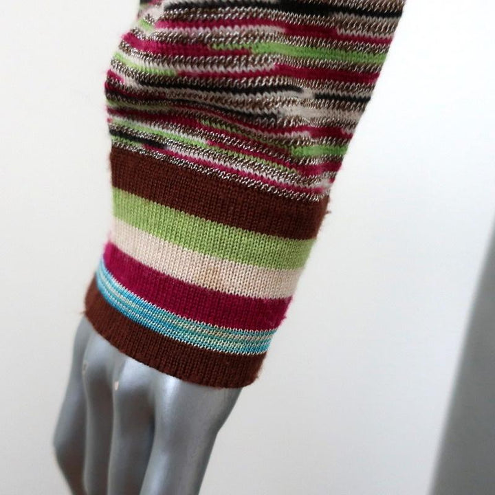 M Missoni Space Dye Cardigan Multicolor Wool-Blend Size 42 Crewneck Sweater available at CelebrityOwned.com img_9