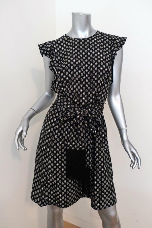 MICHAEL Michael Kors Dress Black/Gold Studded Medallion Crepe Size Sma Celebrity Owned MICHAEL Michael Kors Dress Black/Gold Studded Medallion Crepe Size Sma Celebrity Owned
