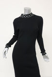 MICHAEL Michael Kors Embellished Sweater Dress Black Ribbed Knit Size Small NEW available at CelebrityOwned.com img_2