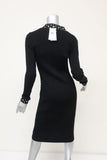 MICHAEL Michael Kors Embellished Sweater Dress Black Ribbed Knit Size Small NEW available at CelebrityOwned.com img_7