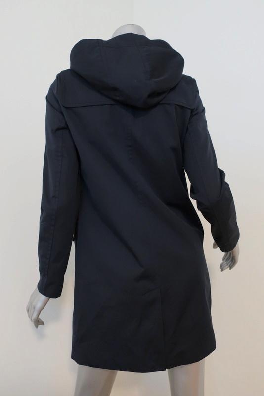 MICHAEL Michael Kors Toggle Duffle Coat Navy Cotton-Blend Size Extra Small available at CelebrityOwned.com img_7