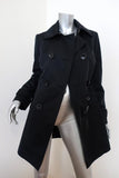 MICHAEL Michael Kors Trench Coat Black Size Small Double Breasted Jacket available at CelebrityOwned.com img_2