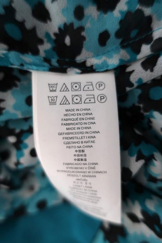 MICHAEL Michael Kors Wrap Dress Blue Floral Print Georgette Size Extra Small available at CelebrityOwned.com img_7