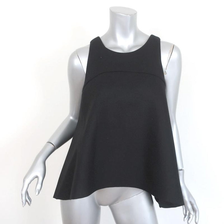 MILLY Trapeze Top Black Melton Bonded Wool Size Medium NEW available at CelebrityOwned.com img_2