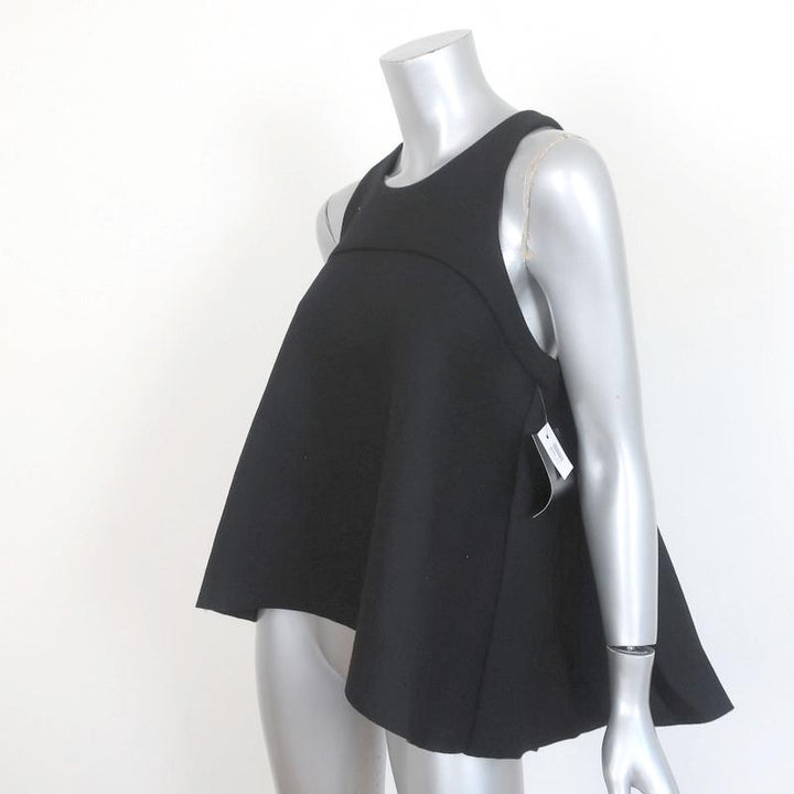 MILLY Trapeze Top Black Melton Bonded Wool Size Medium NEW available at CelebrityOwned.com img_3