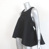 MILLY Trapeze Top Black Melton Bonded Wool Size Medium NEW available at CelebrityOwned.com img_3