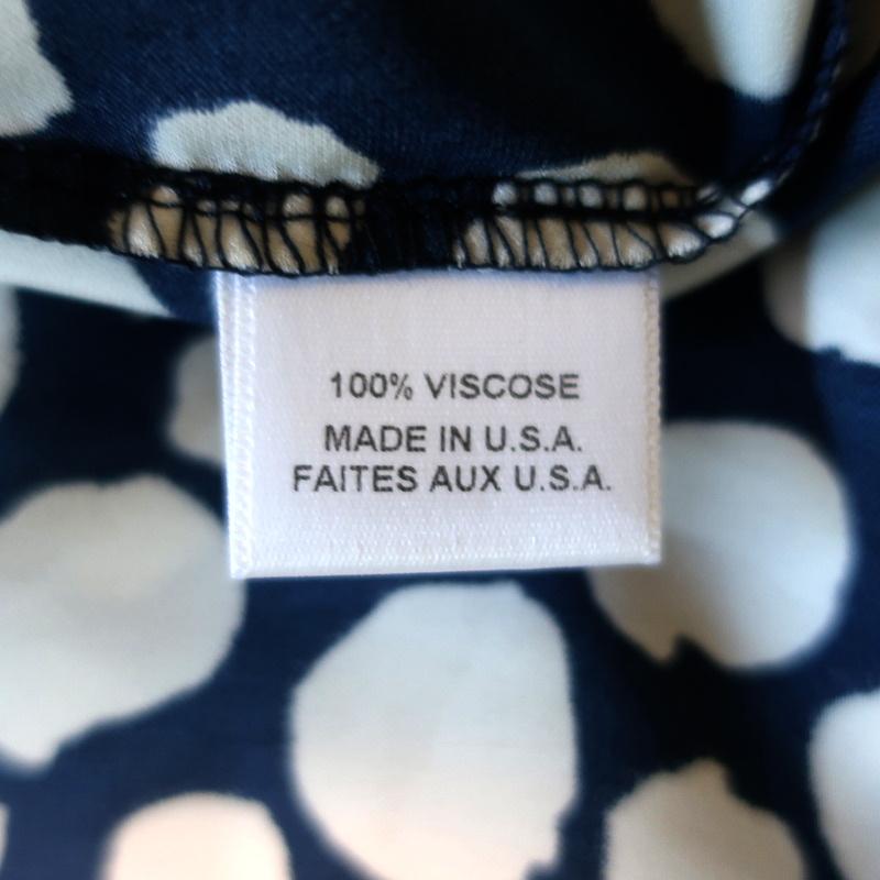 MISA Midi Dress Anali Navy/White Polka Dot Size Extra Small Cap Sleeve available at CelebrityOwned.com img_7