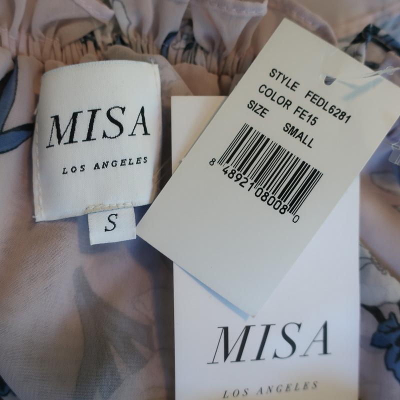 MISA One Shoulder Dress Alexandra Lilac Floral Print Chiffon Size Small NEW available at CelebrityOwned.com img_6
